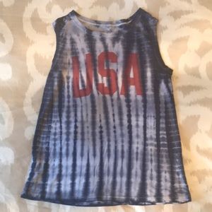 Tie-dye USA tank